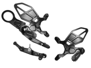 BMW S1000RR Rear Sets - Vortex Racing - Vortex V3 2.0 - Black - `20-`24